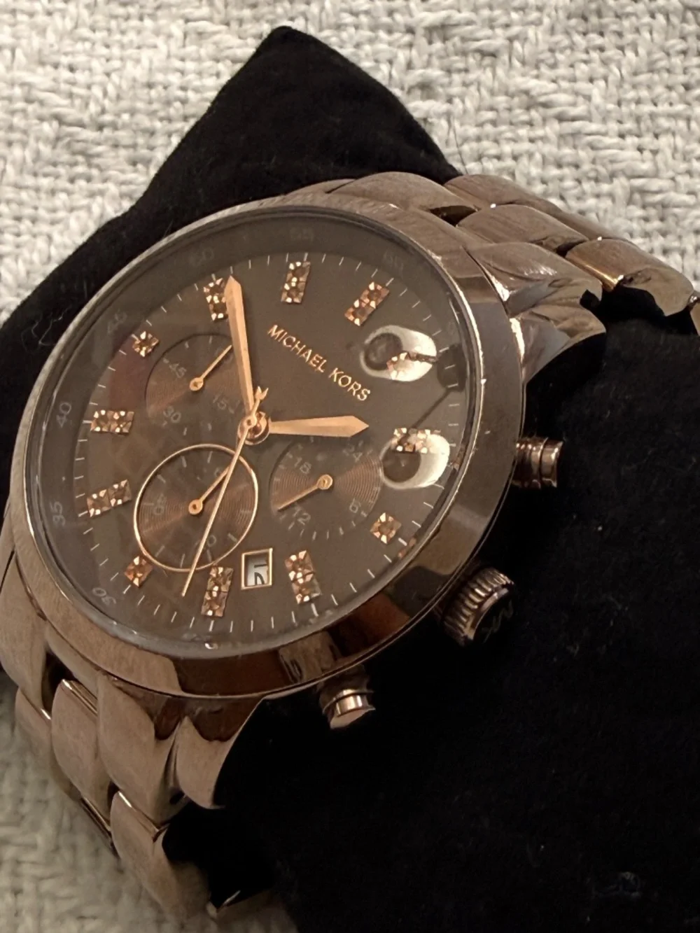 Michael Kors Brown Metal Wrist Watch #3